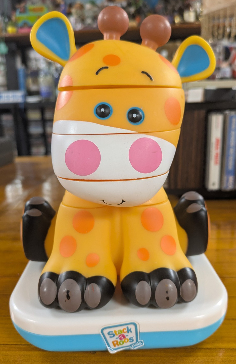 Stack-a-Roos Pals Baby Giraffe Lights & Sounds 5 Piece Stacking Animal Tower
