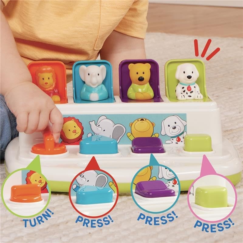 Battat – Cause-and-Effect Toy – Developmental with Buttons Medium, Multi