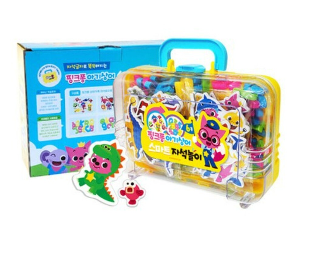 DHL Express Pinkfong Baby Shark Smart Magnetic Play Set 144pcs Baby Kids Develop