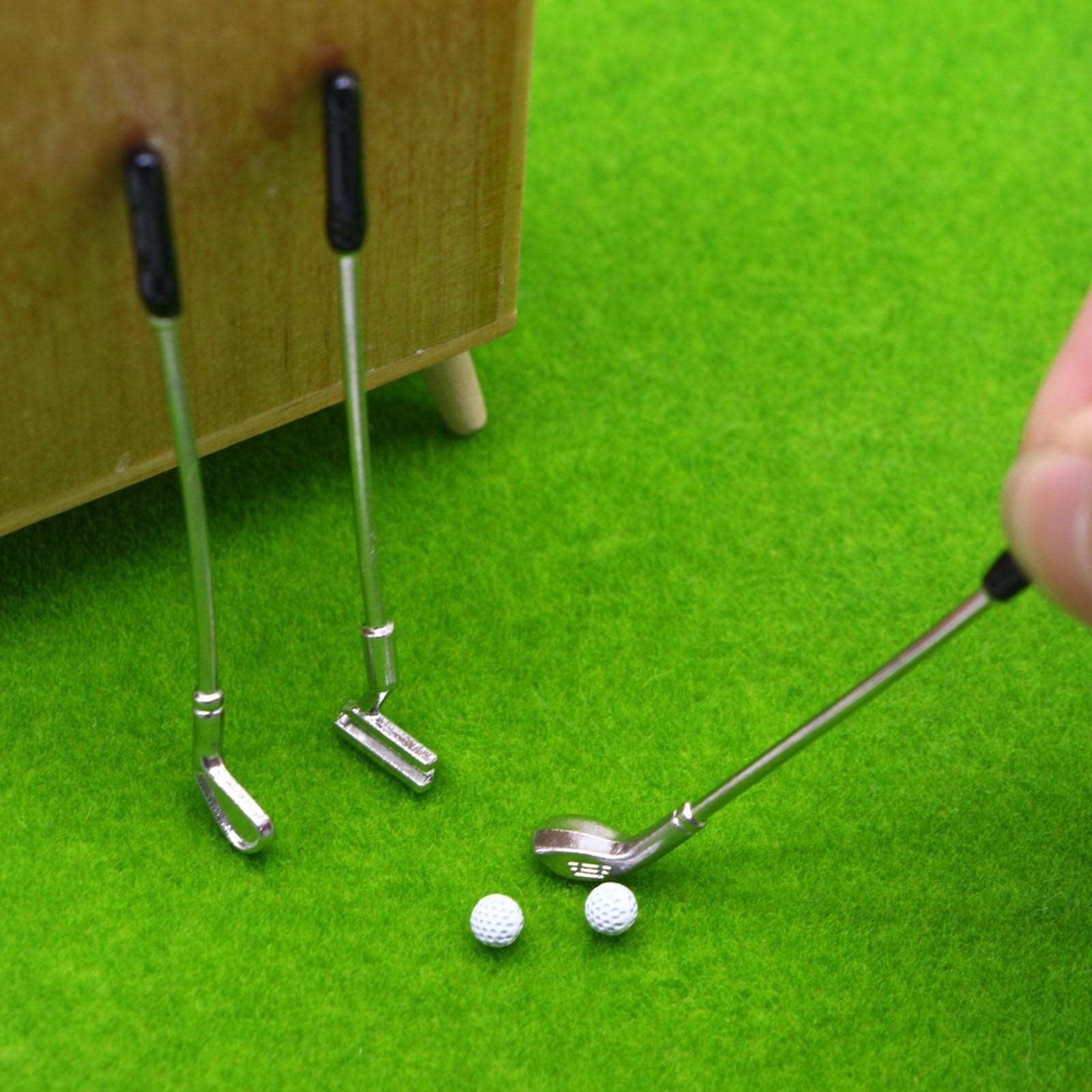 Miniature Golf Club Model Creative Mini DIY Small 1:12 Miniature Golf