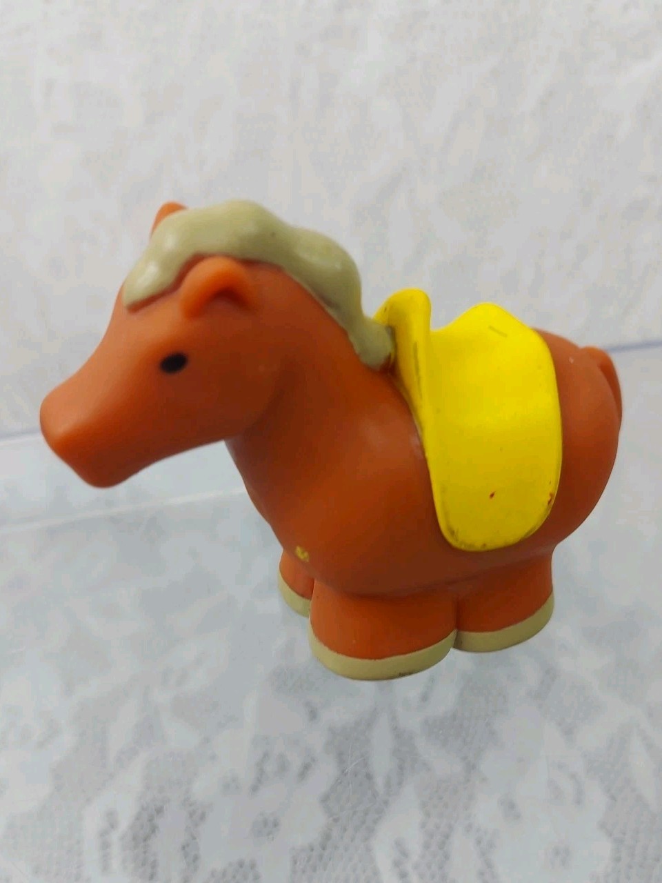 Battat Horse Toy Farm Animals Barn Bath Squirter Brown Yellow Saddle Replacement