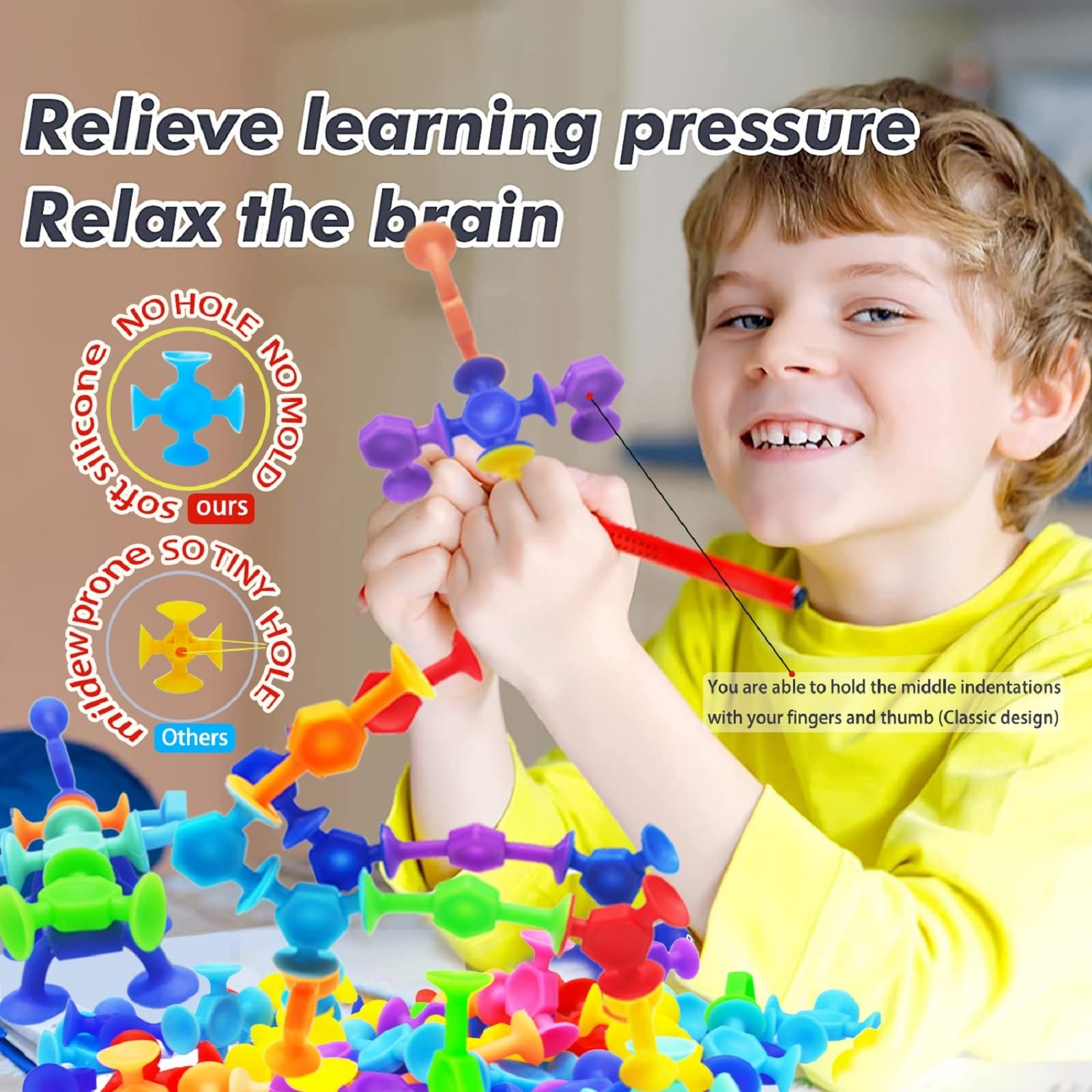114pcs Suction Cup Toys, Bath Toys for Toddlers Travel Toy – Preschool Learni…