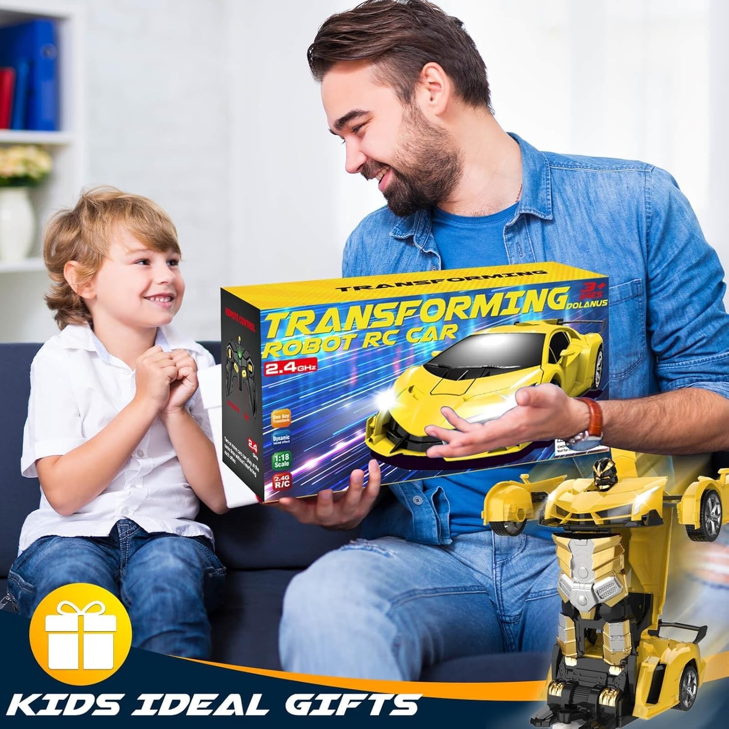 Remote Control Car – Transform Robot RC Cars, Toys for Ages 5-7, Kids Toys, 4 Ye