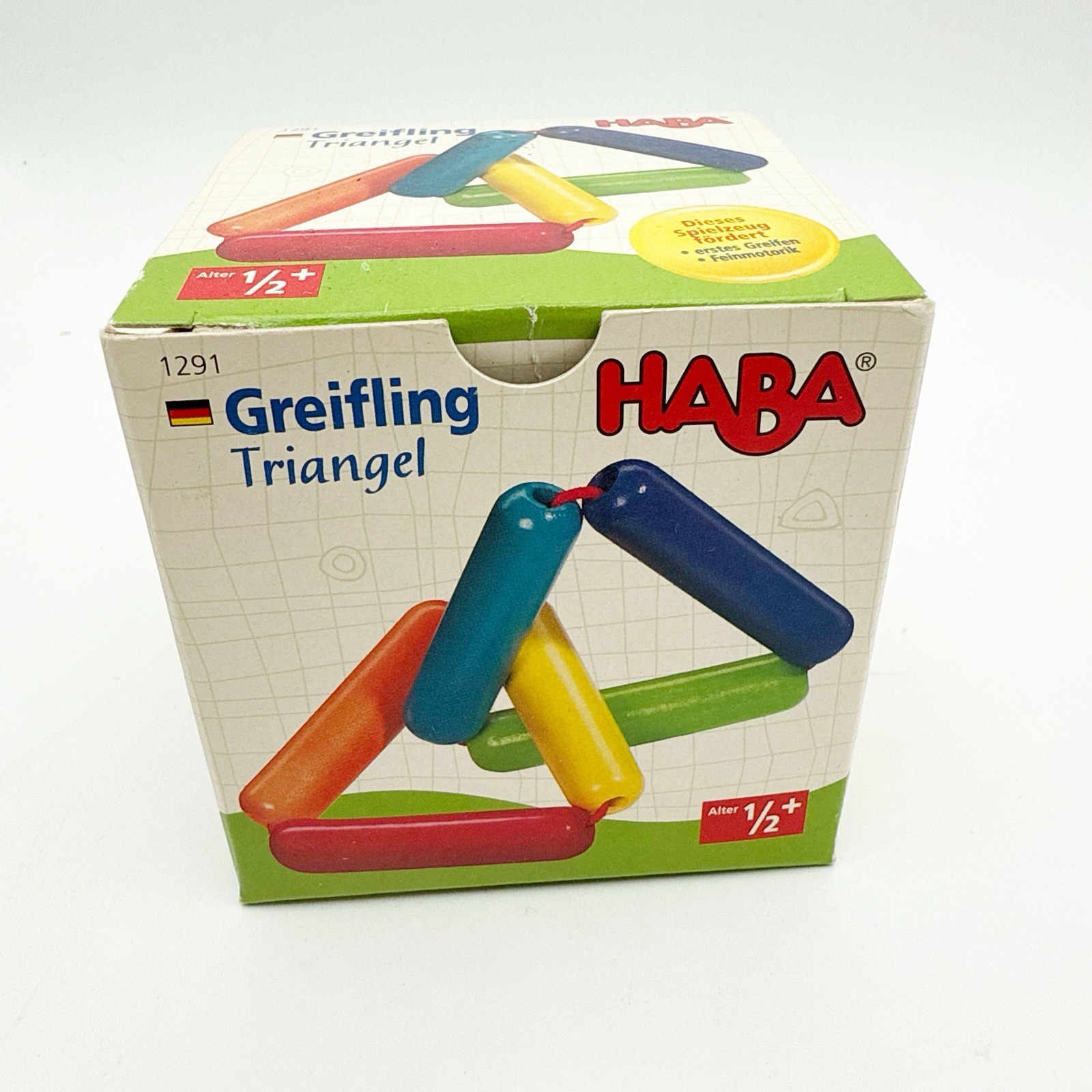 HABA INFANT GREIFLING Triangle CLUTCHING TOY, QUALITY MADE GERMANY 1291