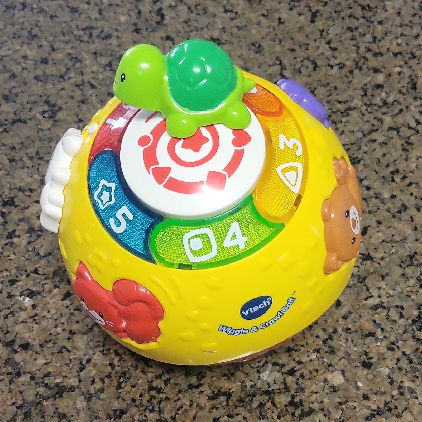 VTech Wiggle & Crawl Ball Developmental Baby Toy, Yellow, Red, Green, Unisex