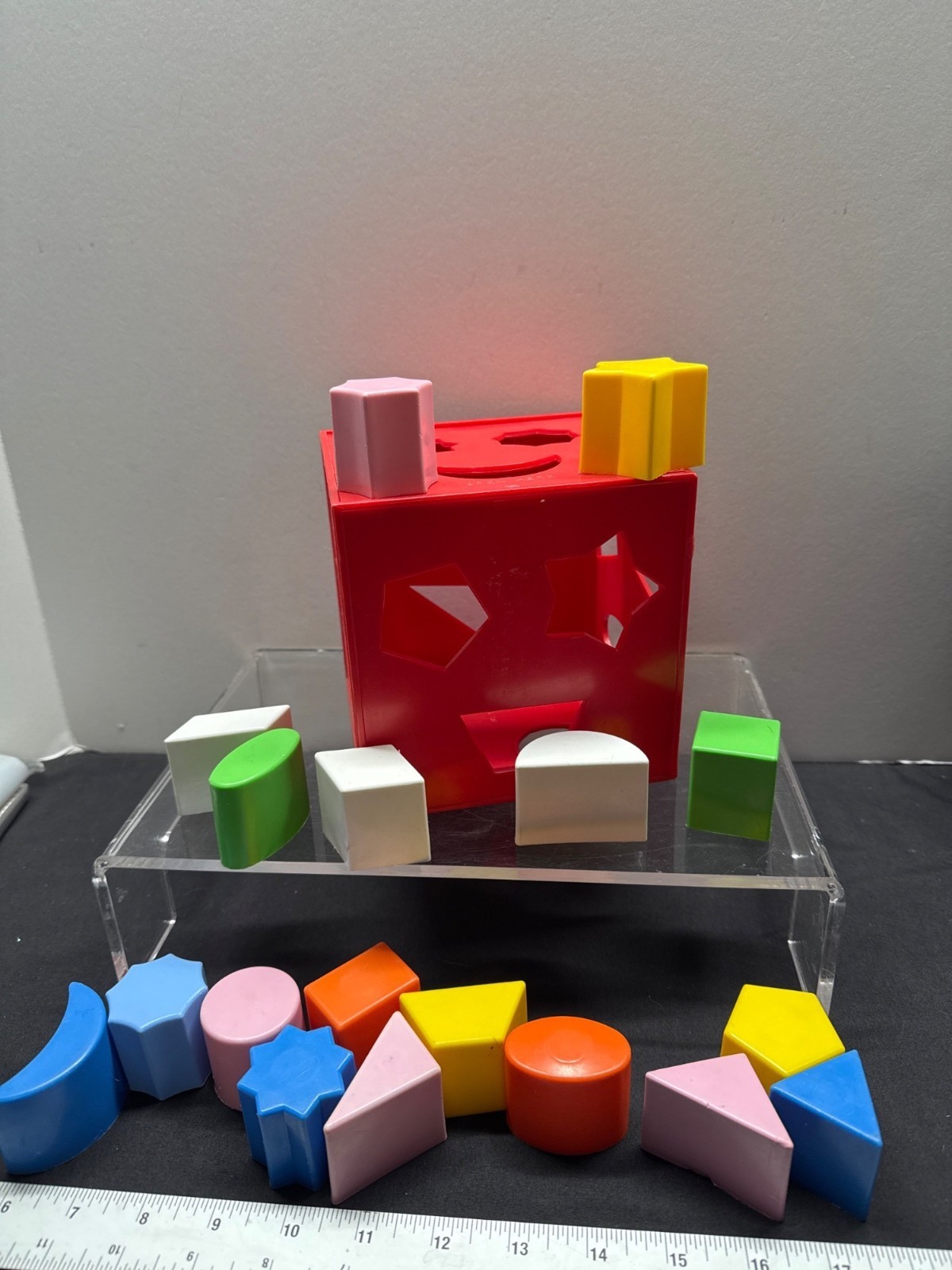 Shape Sorting Cube Toy With 18 Colorful Blocks For Early Learning & Development