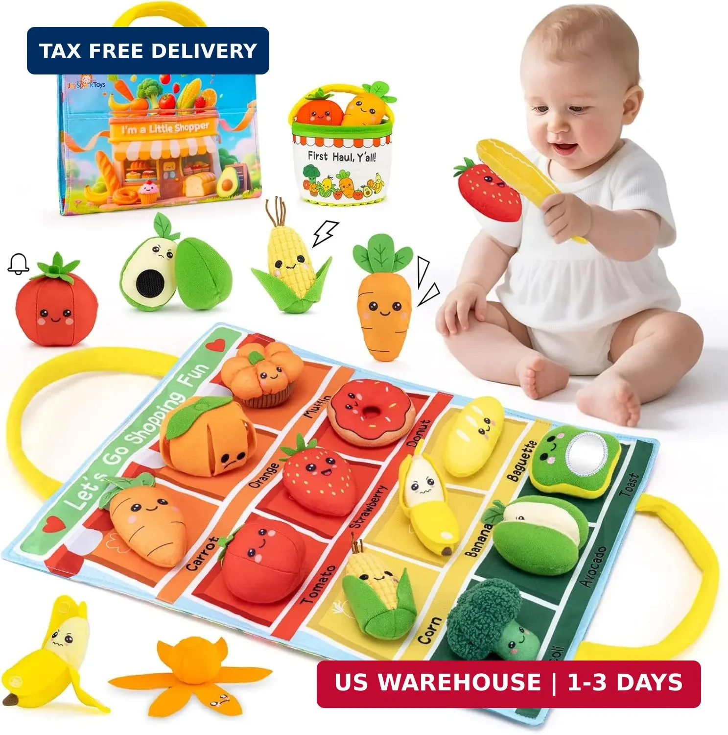 Montessori Toys for 1 Year Old – My First Shopping Trip Baby Sensory Toy, Color