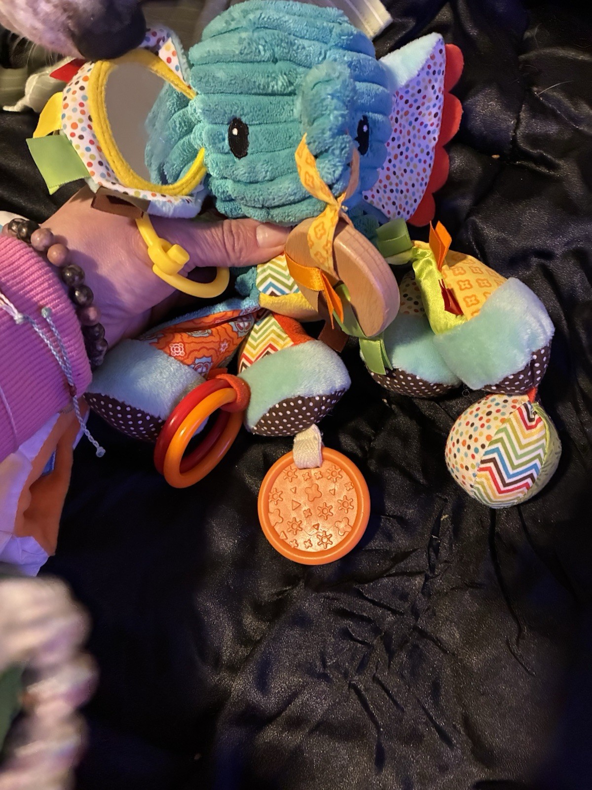 Bundle of Jungle Theme Multicolor Baby Toys Lot – Rattles, Teether, 0-6 Months