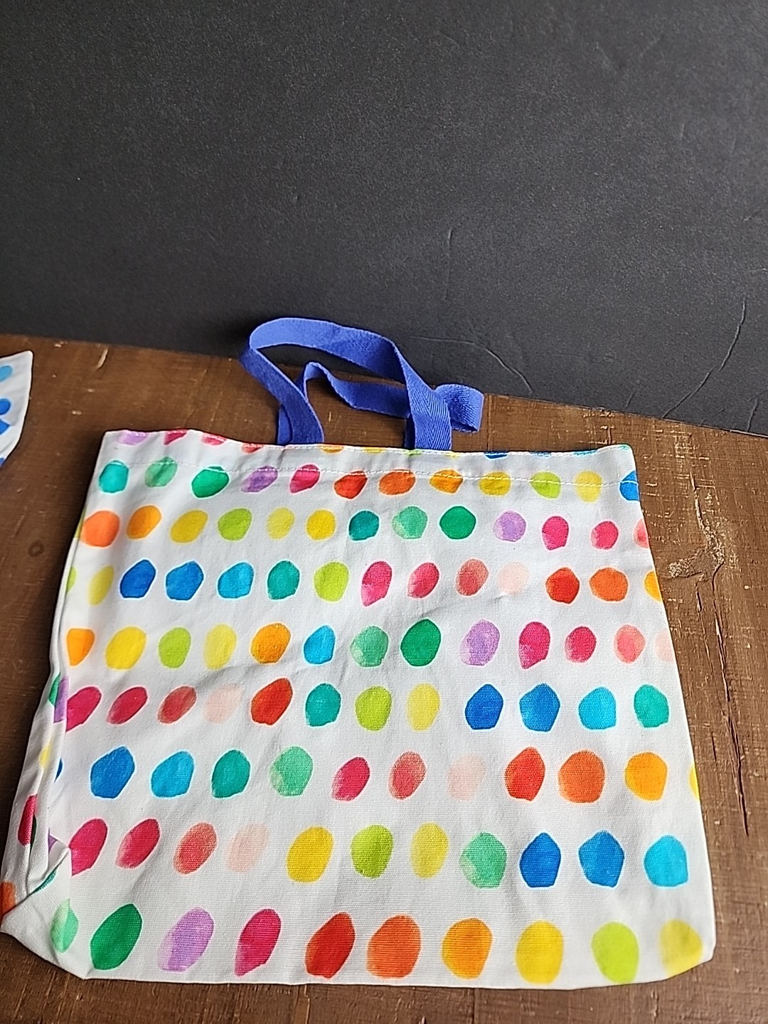 Lovevery Replacement Lot of 2 Bags Blue and Colorful Polka Dots
