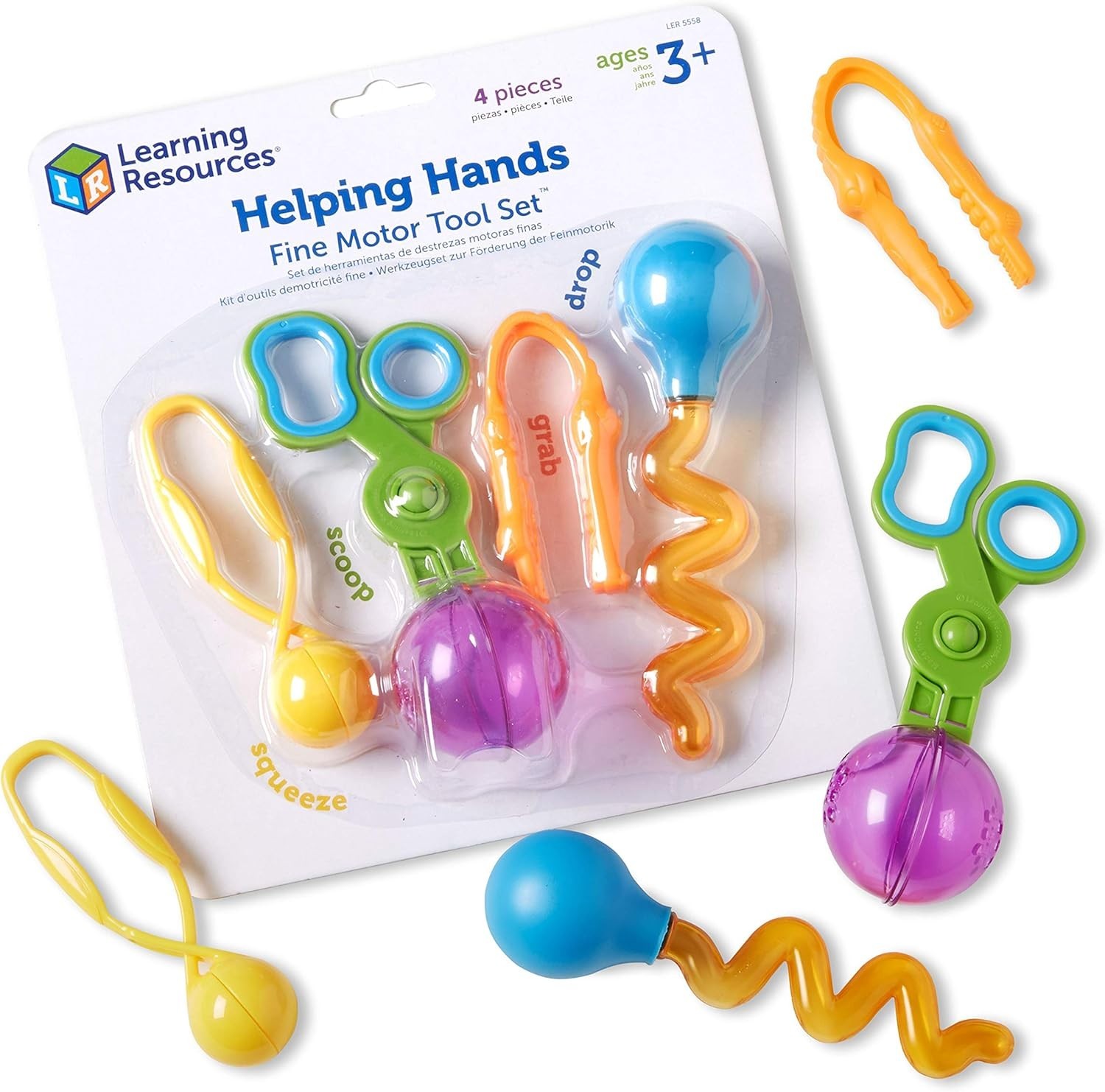 Helping Hands Activity Set – 4 Fine Motor Toys for Kids Age 3+, Fun Learning