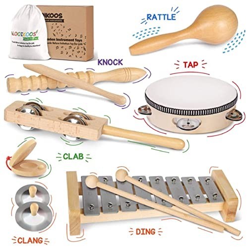 Toddler Musical Instruments, Eco Friendly Music Set for Kids Preschool…
