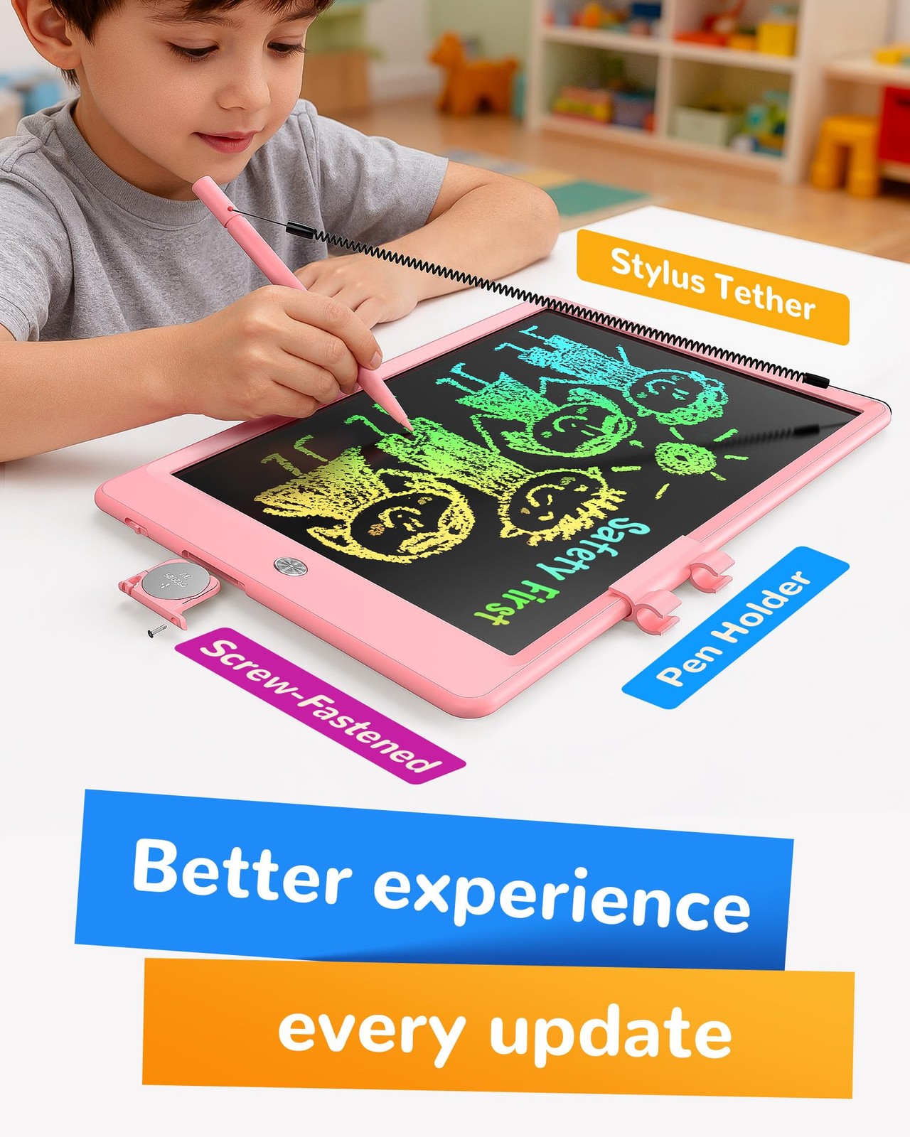 KOKODI LCD Writing Tablet,Gifts for 3 Years Old Boys and Girls,10 Inch Colorf…