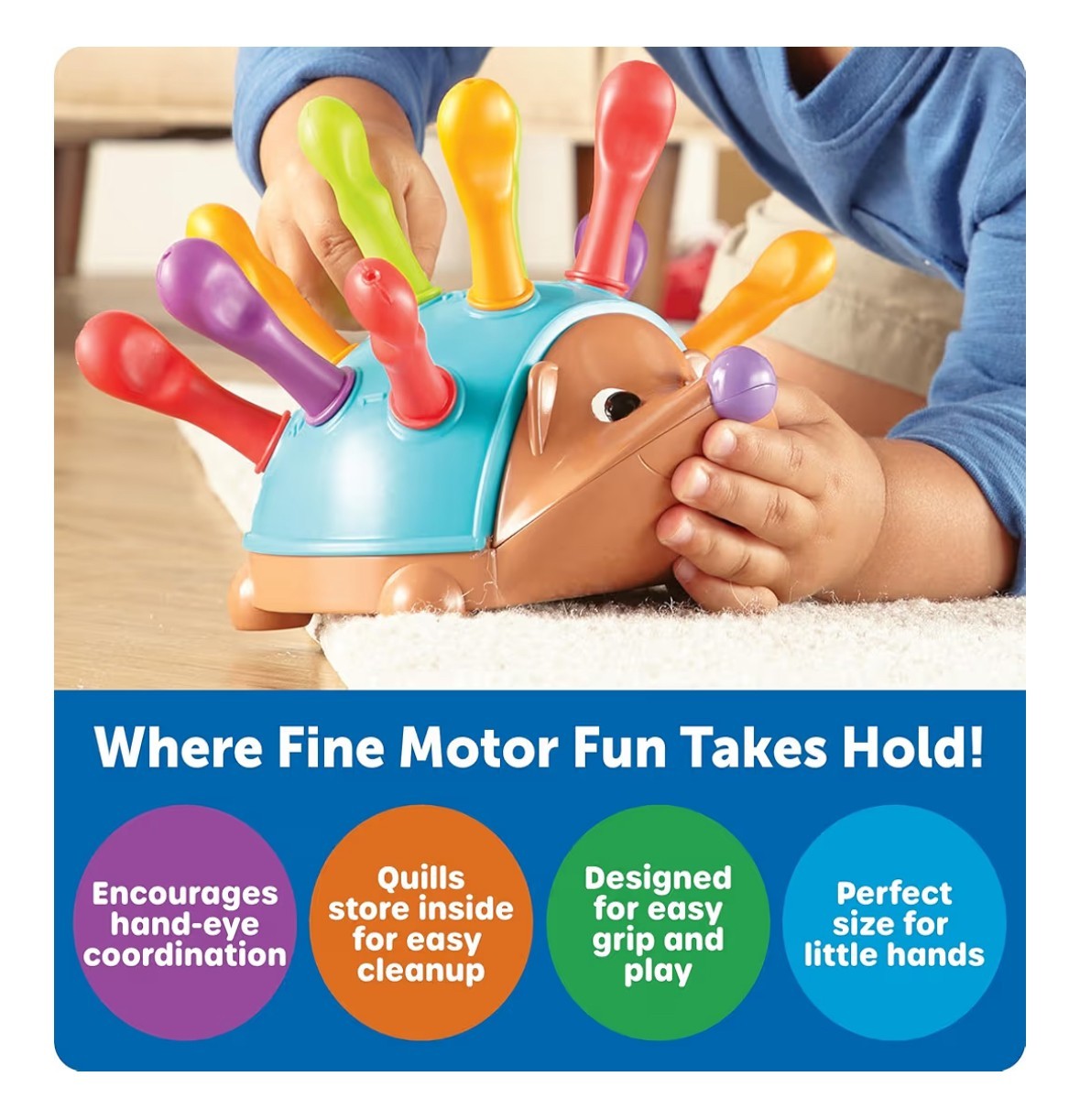 Learning Resources Spike the Fine Motor Hedgehog COMPLETE Good Used Condition