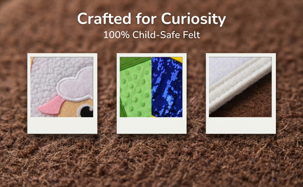 10Pcs Sensory Mats Tactile Wall Mats Cute Felt Exercise Textured Sensory Tiles