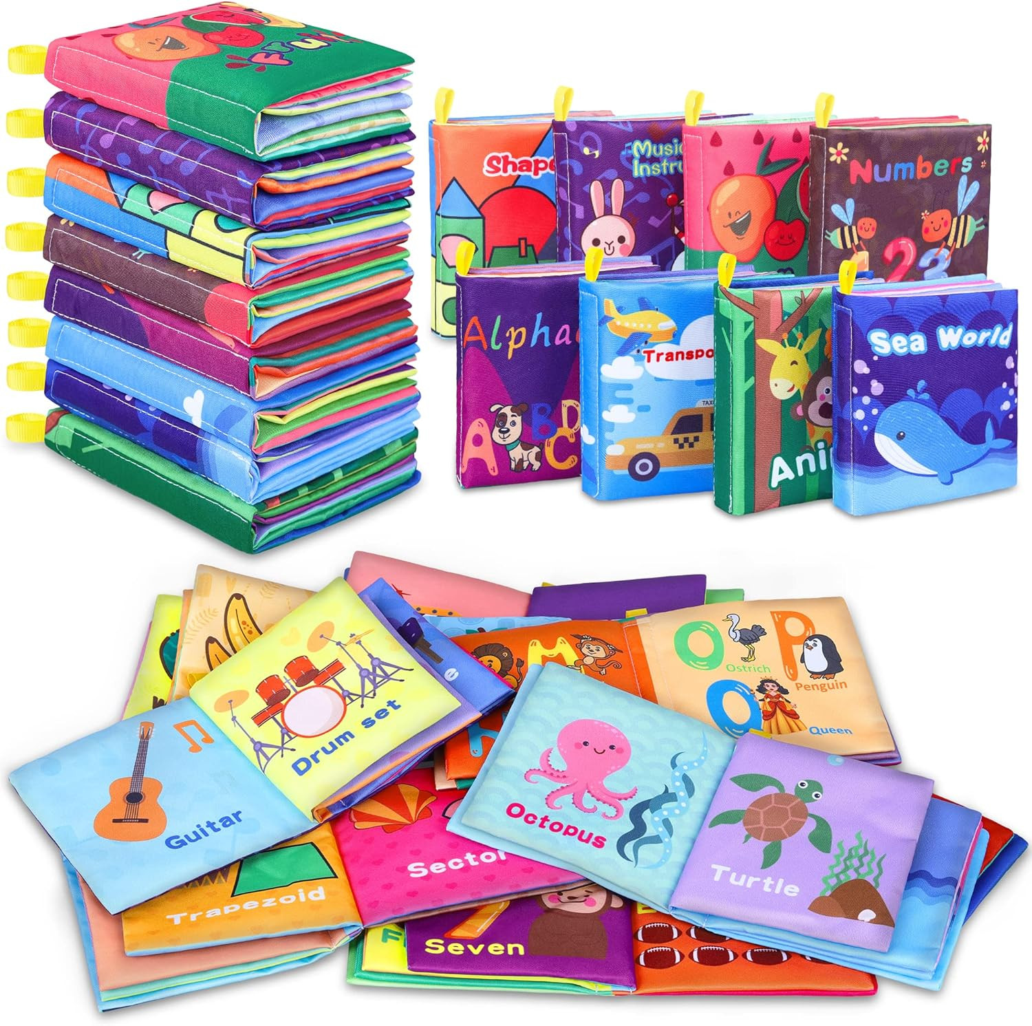 Baby Bath Books – Soft, Waterproof Cloth Books for Infants and Toddlers (Pack of