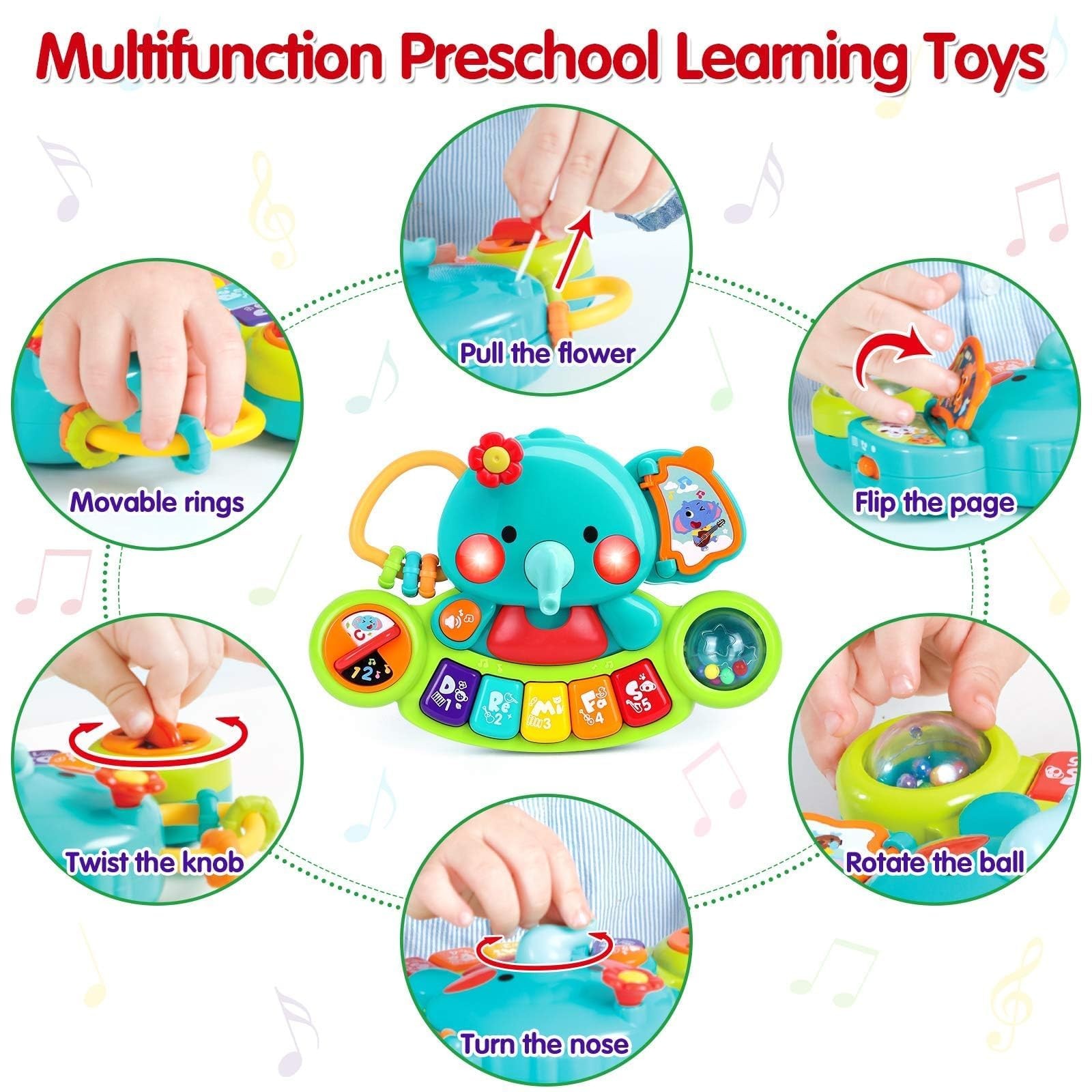 Baby Piano Toy 6 to 12 Months Light Up Music Baby Toys for 6 9 12 18 Months E…