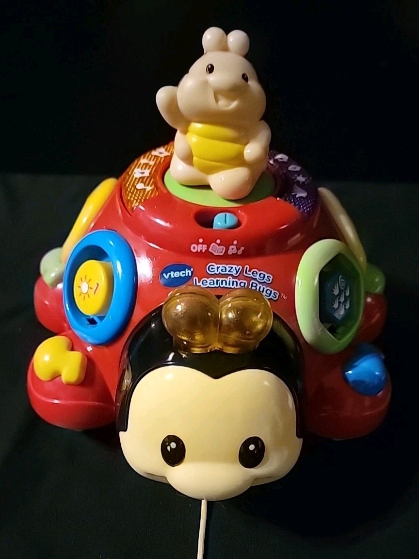Vtech-crazy Legs -Learning Bugs Pull Toy-musical Educational Numbers Songs Spins
