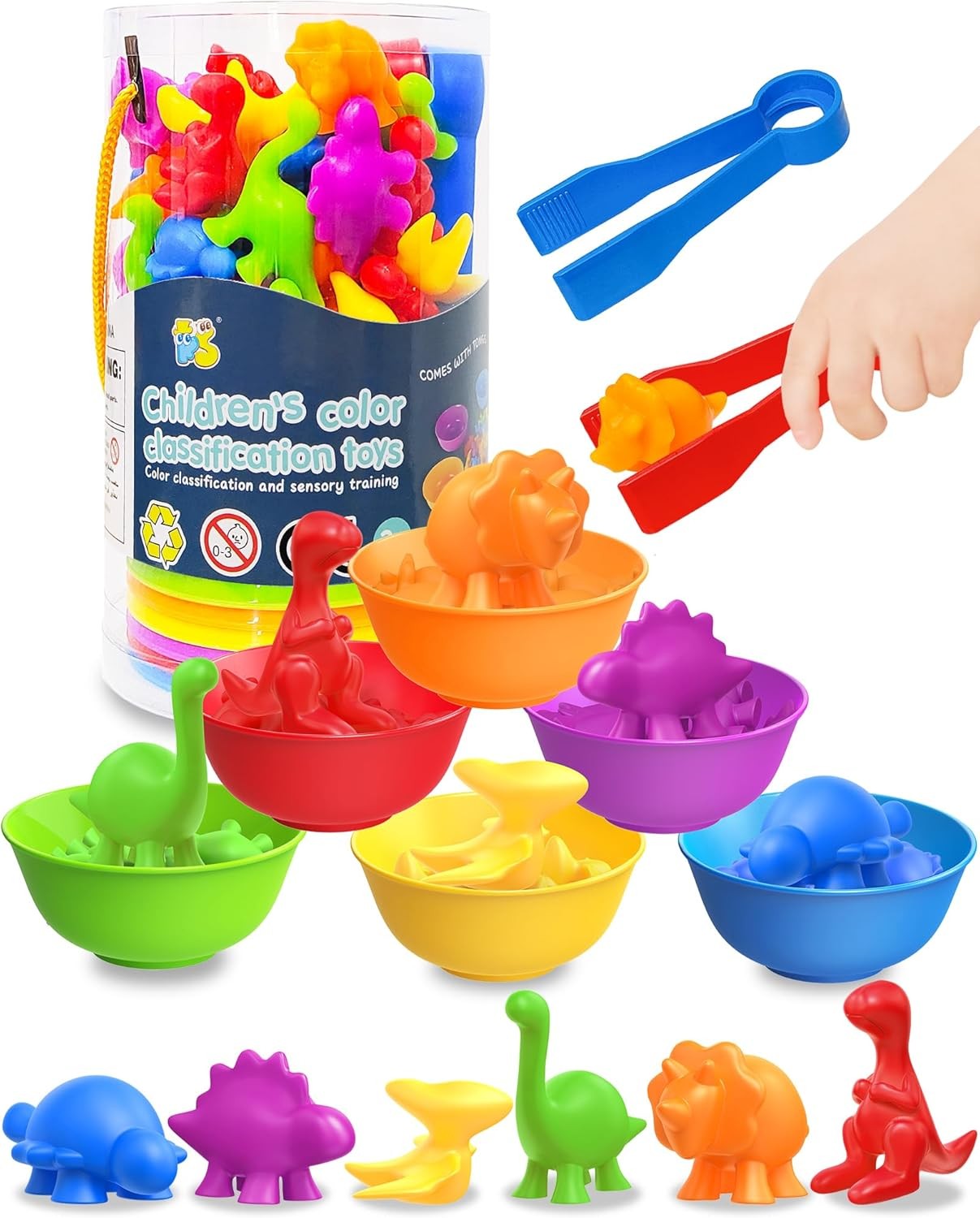 Yetonamr Counting Dinosaurs Montessori Toys for 3 4 5 Years Old Boys Girls, Todd