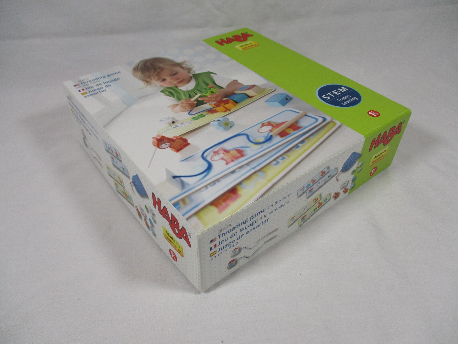 HABA Threading Game On The Farm Wooden STEM Educational Toys Made in Germany