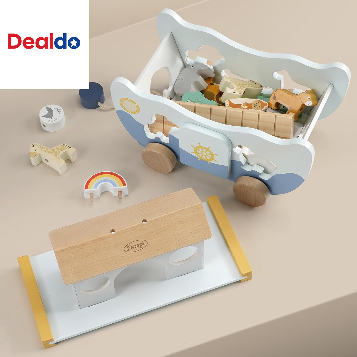 Wooden Noah’S Ark Toy for 1 Year Old Baby Boy and Girl Baptism Gift – Neutral Co