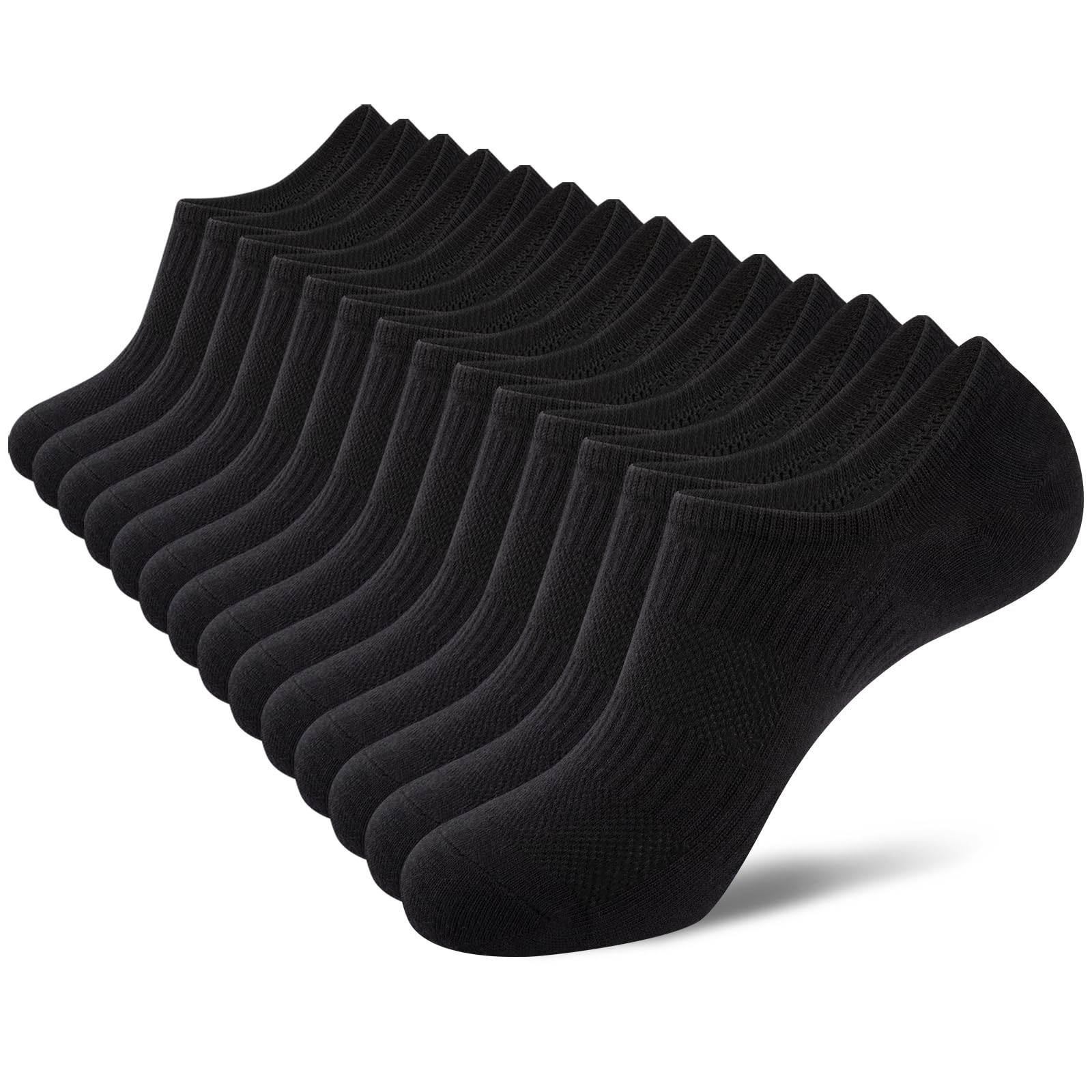 COOVAN Mens No Show Socks Cotton Thin Low Cut Invisible Short Casual Men Non …