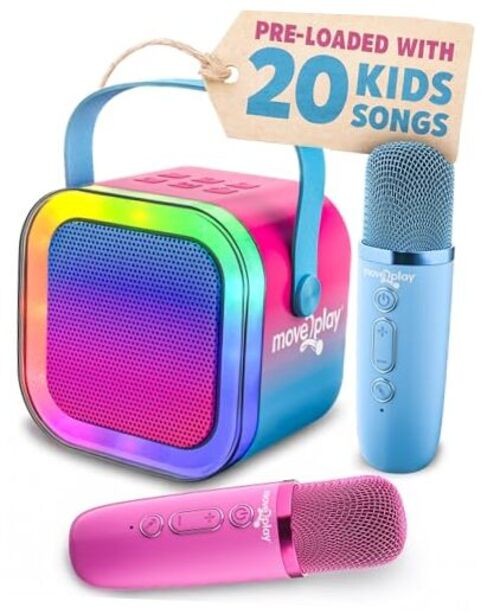 , Karaoke Machine for Kids | Includes 20+ Kid Songs | 2 Cotton Candy