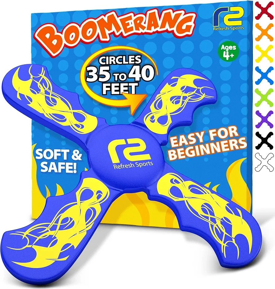 Fun Boomerang Toy for Kids, Outdoor Toy for Kids Ages 6-12 – Summer Gift Idea