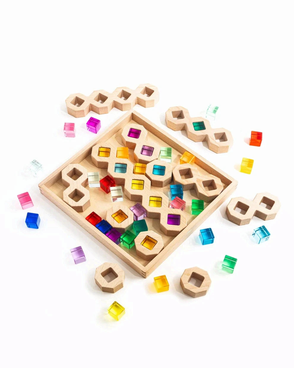Austin Puzzle Blocks Wooden Montessori Shape Learning Educational Kids Brain Toy