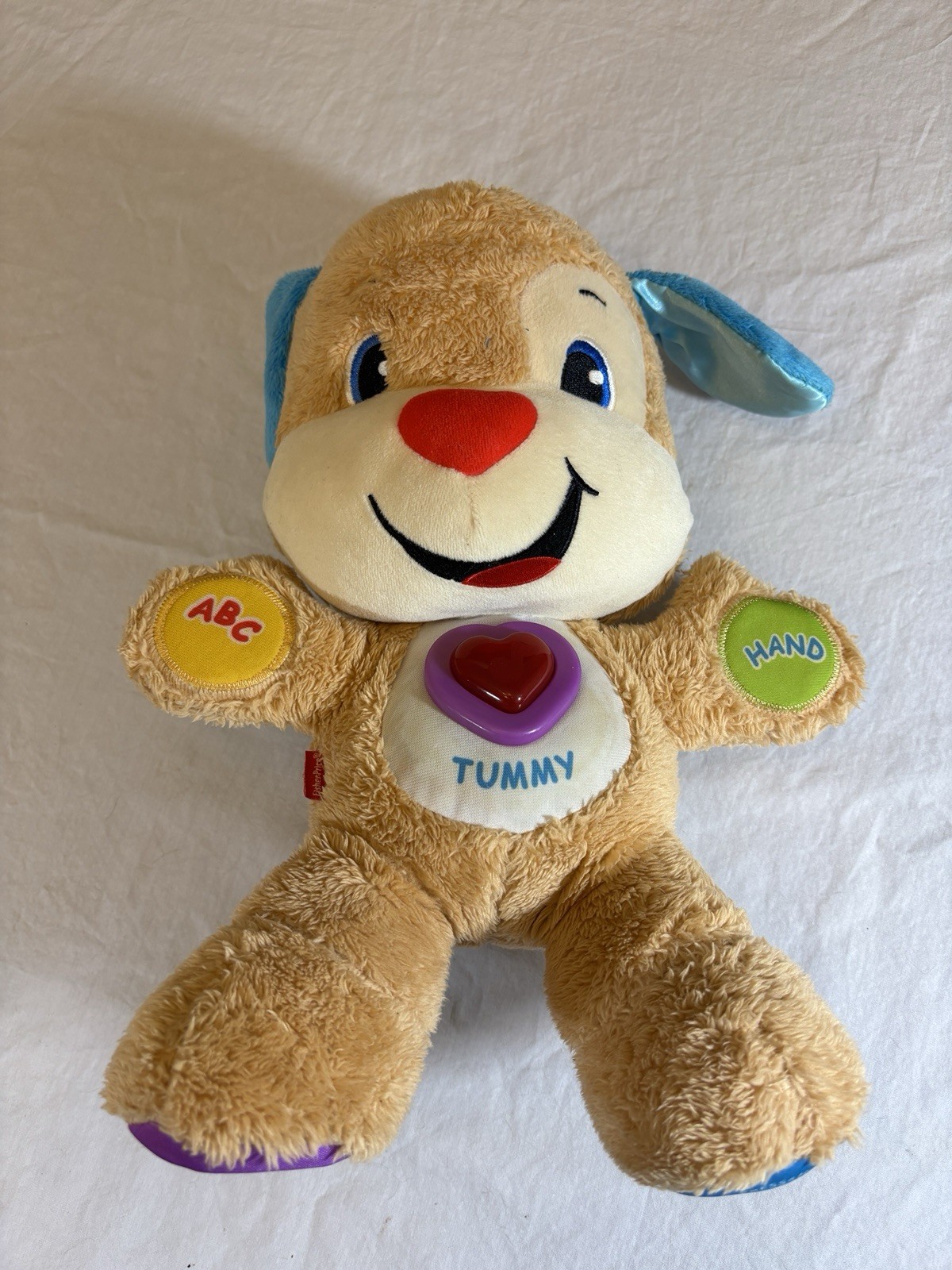Fisher Price Smart Stages Plush Puppy Dog Laugh and Learn Interactive Toy Works