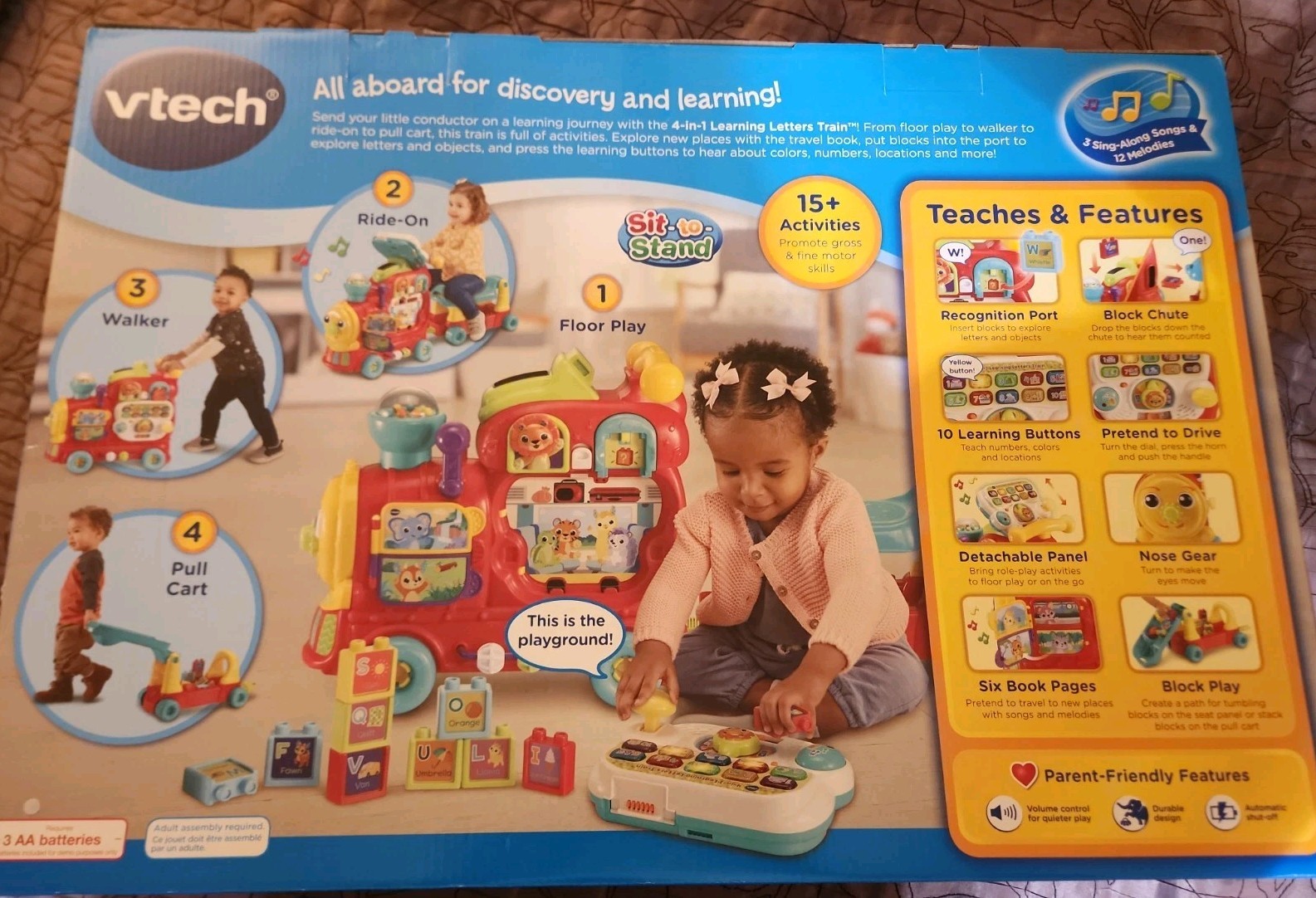 NIB VTech Sit-to-Stand 4-in-1 Learning Letters Train